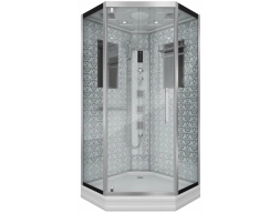 Душевая кабина Niagara Luxe NG-7717W 100x100 низкий поддон, прозрачное стекло