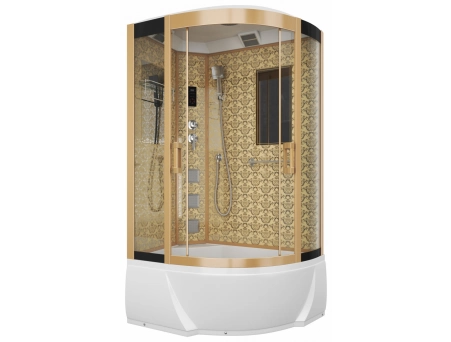 Душевая кабина Niagara Luxe NG-7712GL 80x120 с высоким поддоном, прозрачным стеклом 7712GL