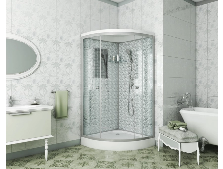 Душевая кабина Niagara Luxe NG-7702W 100x100 с низким поддоном, прозрачным стеклом 7702W - фото 2