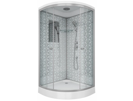 Душевая кабина Niagara Luxe NG-7702W 100x100 с низким поддоном, прозрачным стеклом 7702W