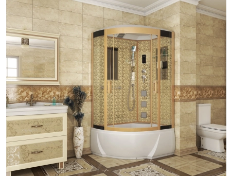 Душевая кабина Niagara Luxe NG-7712GR 80x120 с высоким поддоном, прозрачным стеклом 7712GR - фото 2