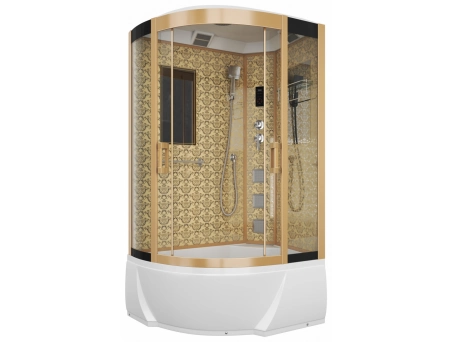 Душевая кабина Niagara Luxe NG-7712GR 80x120 с высоким поддоном, прозрачным стеклом 7712GR
