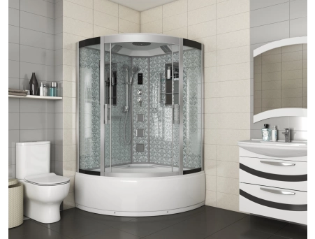 Душевая кабина Niagara Luxe NG-7744W 120x120 с высоким поддоном, прозрачным стеклом 7744W - фото 2