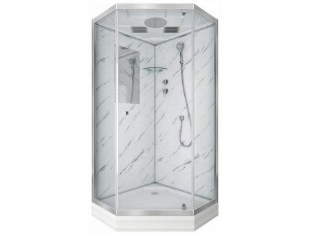 Душевая кабина Niagara Luxe NG-7702DM 100x100 с низким поддоном, прозрачным стеклом 7702DM