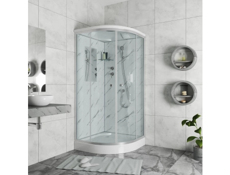 Душевая кабина Niagara Luxe NG-7702M 100x100 с низким поддоном, прозрачным стеклом 7702M - фото 4