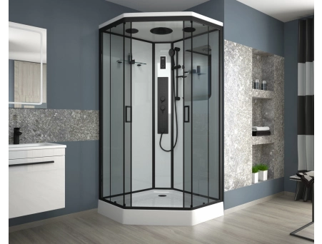 Душевая кабина Niagara Premium NG-6902-01GD Black 100x100 с низким поддоном, тонированным стеклом 69020134GDBLACK - фото 2
