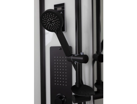 Душевая кабина Niagara Premium NG-6902-01G Black 100x100 с низким поддоном, тонированным стеклом 69020134GBLACK - фото 5