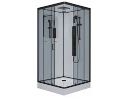 Душевая кабина Niagara Premium NG-6902-01GQ Black 100x100 низкий поддон, тонированное стекло