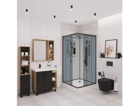 Душевая кабина Niagara Premium NG-6902-01GQ Black 100x100 с низким поддоном, тонированным стеклом 69020134GQBLACK - фото 2