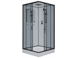 Душевая кабина Niagara Premium NG-6902-01Q Black 100x100 низкий поддон, тонированное стекло