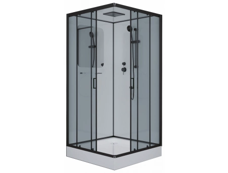Душевая кабина Niagara Premium NG-6902-01Q Black 100x100 с низким поддоном, тонированным стеклом 69020134QBLACK