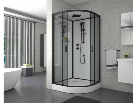 Душевая кабина Niagara Premium NG-6902-01 Black 100x100 с низким поддоном, тонированным стеклом 69020134BLACK - фото 2