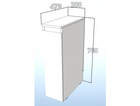 Комод Aqua Nero Рондо 473x200x760 на колесиках - фото 3