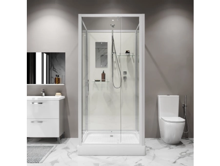 Душевая кабина Niagara Standart ST90/15Q/BK 90x90 низкий поддон, прозрачное стекло - фото 5