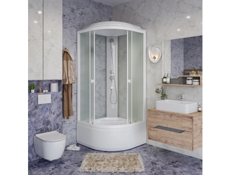 Душевая кабина Niagara Promo P100/40/MT 100x100 с высоким поддоном, матовым стеклом - фото 2
