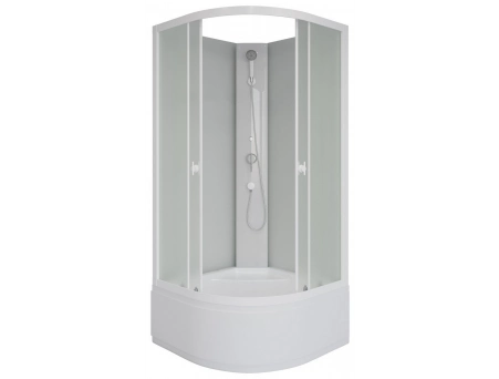 Душевая кабина Niagara Promo P100/40/MT/BK 100x100 с высоким поддоном, матовым стеклом