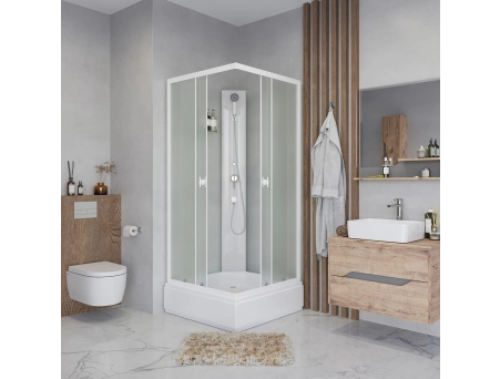 Душевая кабина Niagara Promo P90/26Q/MT/BK 90x90 со средним поддоном, матовым стеклом - фото 2