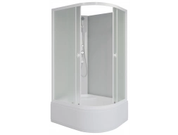 Душевая кабина Niagara Promo P100/80/40L/MT/BK 100x80 высокий поддон, матовое стекло