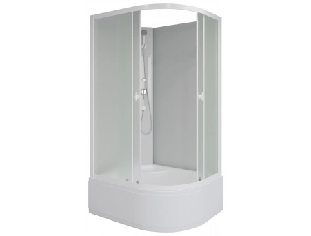 Душевая кабина Niagara Promo P100/80/40L/MT/BK 100x80 с высоким поддоном, матовым стеклом