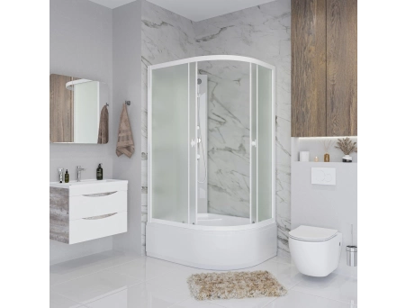 Душевая кабина Niagara Promo P100/80/40L/MT/BK 100x80 с высоким поддоном, матовым стеклом - фото 2