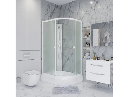 Душевая кабина Niagara Promo P100/70/26L/MT/BK 100x70 со средним поддоном, матовым стеклом - фото 2