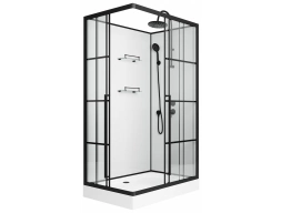 Душевая кабина Niagara Standart ST100/80/15QR/KL/BKT 100x80 низкий поддон, прозрачное стекло