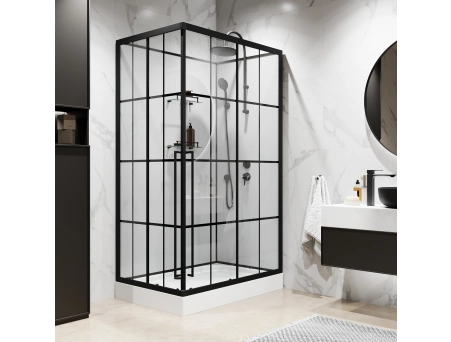 Душевая кабина Niagara Standart ST100/80/15QR/KL/BKT 100x80 с низким поддоном, прозрачным стеклом - фото 3