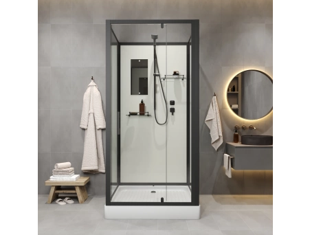 Душевая кабина Niagara Standart ST80/15Q/BL/BK 80x80 с низким поддоном, прозрачным стеклом - фото 5