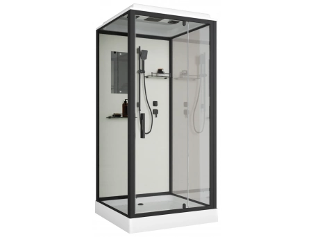 Душевая кабина Niagara Standart ST100/15Q/BL 100x100 с низким поддоном, прозрачным стеклом