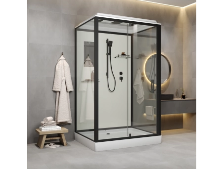 Душевая кабина Niagara Standart ST100/80/15Q/BL 100x80 с низким поддоном, прозрачным стеклом - фото 4