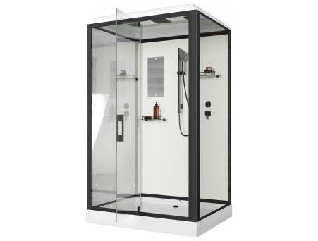 Душевая кабина Niagara Standart ST100/80/15Q/BL 100x80 с низким поддоном, прозрачным стеклом - фото 2