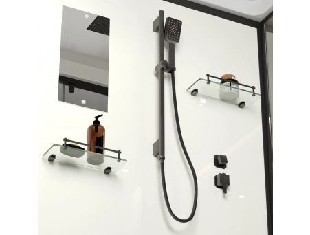 Душевая кабина Niagara Standart ST100/80/15Q/BL 100x80 с низким поддоном, прозрачным стеклом - фото 9