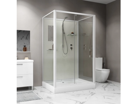 Душевая кабина Niagara Standart ST100/80/15Q/BK 100x80 с низким поддоном, прозрачным стеклом - фото 3