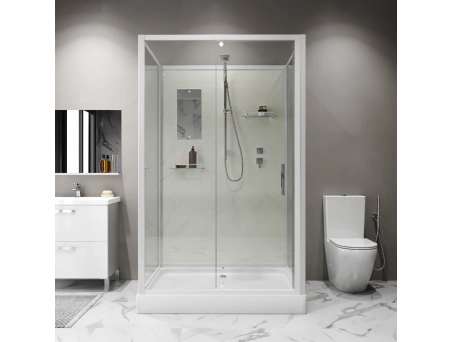 Душевая кабина Niagara Standart ST100/80/15Q/BK 100x80 с низким поддоном, прозрачным стеклом - фото 5