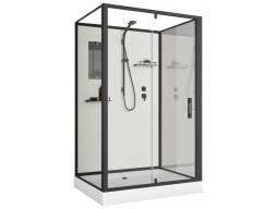 Душевая кабина Niagara Standart ST120/90/15Q/BL/BK 120x90 низкий поддон, прозрачное стекло