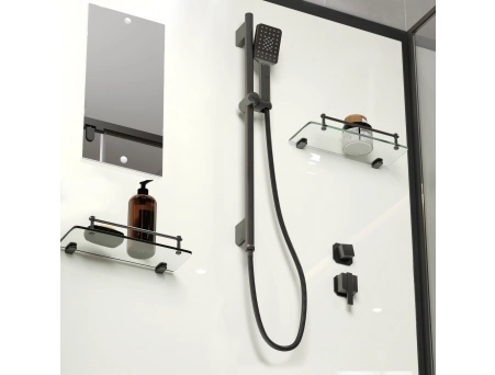 Душевая кабина Niagara Standart ST120/90/15Q/BL/BK 120x90 с низким поддоном, прозрачным стеклом - фото 9