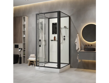 Душевая кабина Niagara Standart ST100/15Q/BL/BK 100x100 с низким поддоном, прозрачным стеклом - фото 3