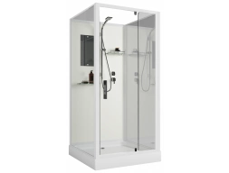 Душевая кабина Niagara Standart ST100/15Q/BK 100x100 низкий поддон, прозрачное стекло