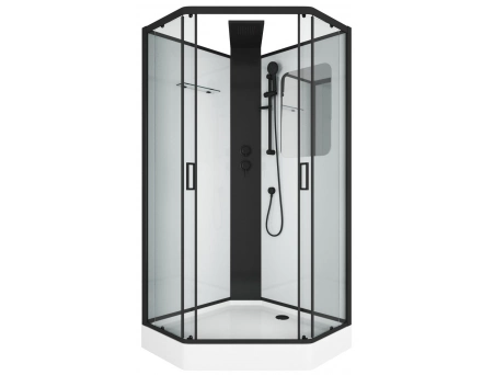 Душевая кабина Grossman Elegans GR251D 90x90 с низким поддоном, прозрачным стеклом
