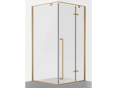 Душевой уголок Ovo Benelli Gold 90x90 профиль матовое золото, прозрачное стекло OV-BN.90Gold