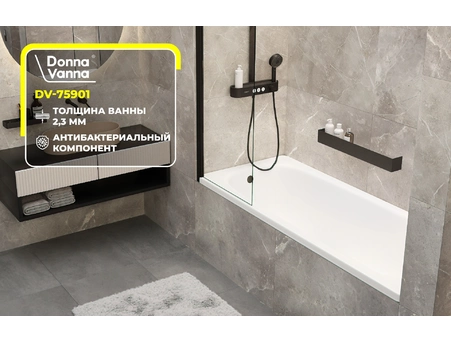 Стальная ванна ВИЗ Donna Vanna 170x70 белая орхидея (с ножками) DV-75901