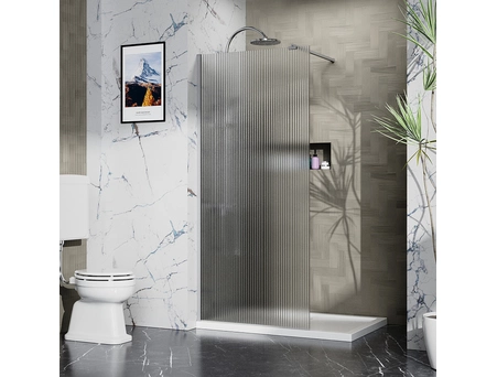 Душевая перегородка Azario Walk-in 120x195 профиль матовый графит, рифленое стекло (AZ-251-120-MGR-CRF) - фото 3