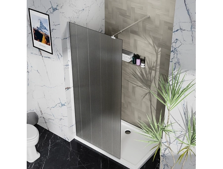 Душевая перегородка Azario Walk-in 120x195 профиль матовый графит, рифленое стекло (AZ-251-120-MGR-CRF) - фото 2