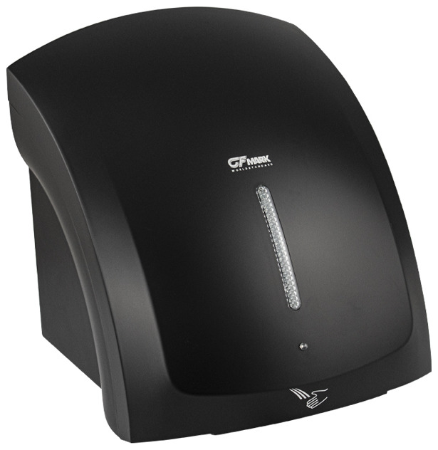 Сушилка для рук GFmark 6902 черная матовая, с неоновой подсветкой (1800 Ватт)