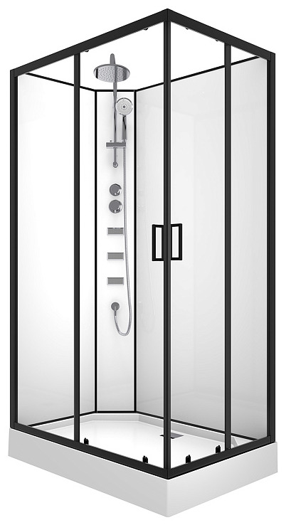Душевая кабина Loranto Neo CS-21813 120x80 с низким поддоном, прозрачным стеклом (без крыши)