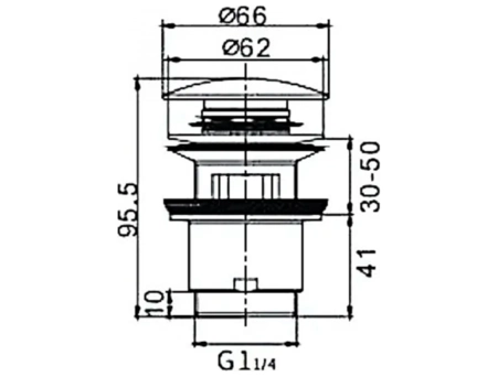 Донный клапан для раковины Frap F60-4 с переливом, бронза - фото 8
