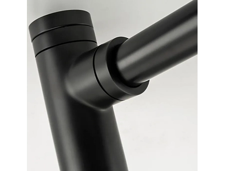 Сифон для раковины Frap F82-7 металлический, черный - фото 4