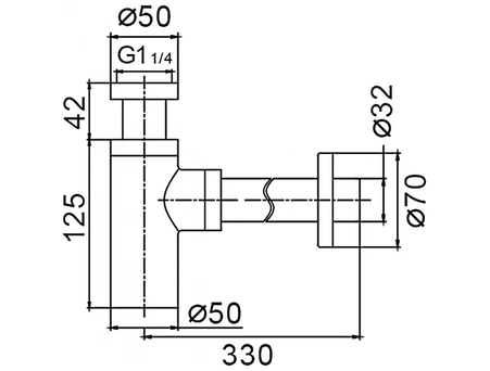 Сифон для раковины Frap F82-7 металлический, черный - фото 10