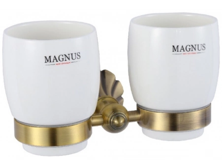 Стакан двойной Magnus 95160 керамический, бронза