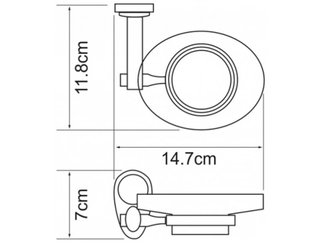 Wasser Kraft Main K-9229 Мыльница стеклянная - фото 3